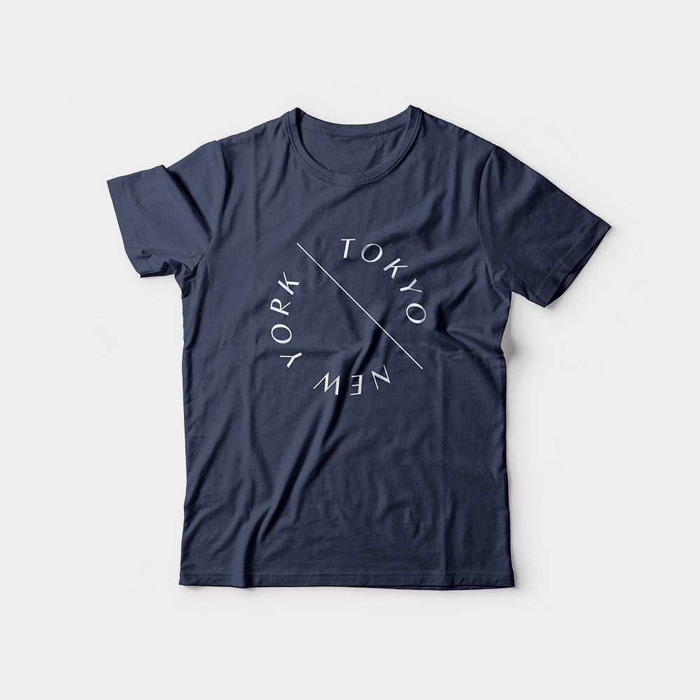 Tokyo / New York Tee, Navy