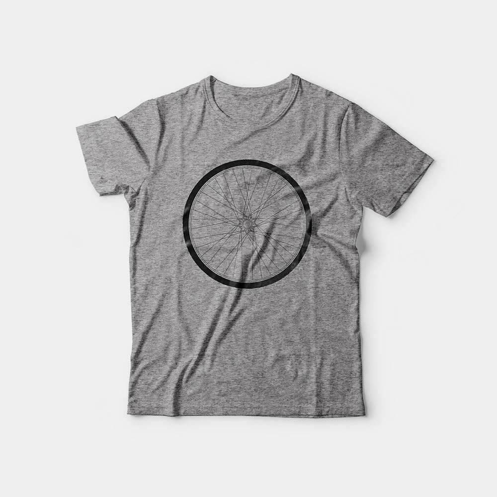 Wheel Tee, Heather Gray