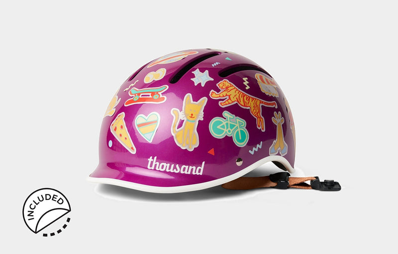 Thousand Jr. Kids Helmet - Vivid Violet (with nylon straps)