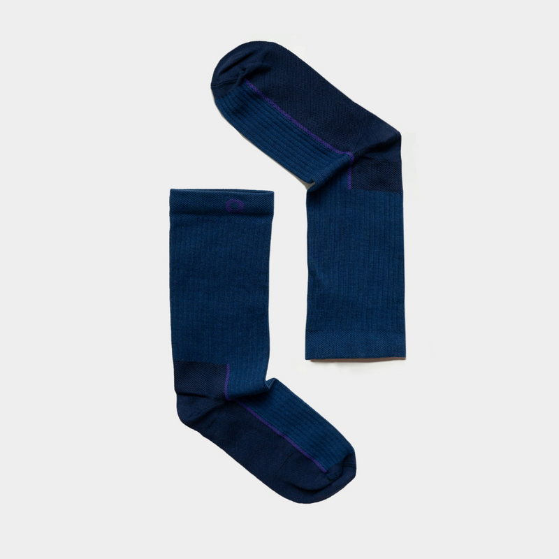 Ribbed Crew Sock - Navy