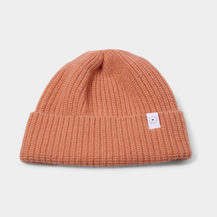 Pom Watch Hat, Coral Pink