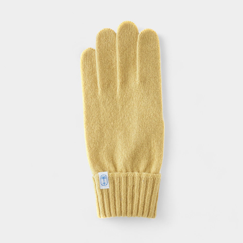 Cashmere Tenjiku Gloves, Yellow