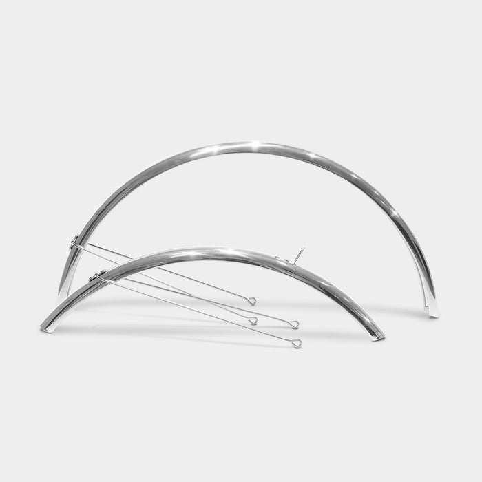 Stainless Fender Set, Silver - tokyobike